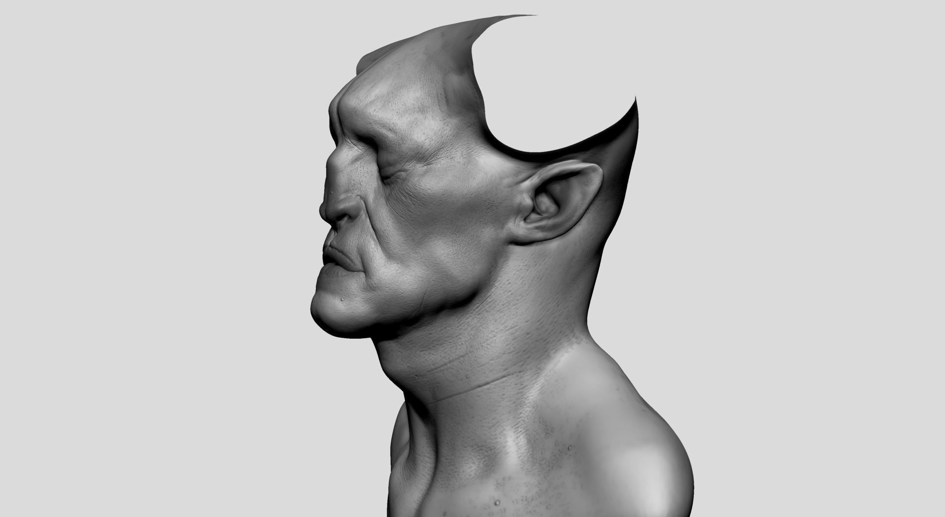 Creature Head v20 3D model_3