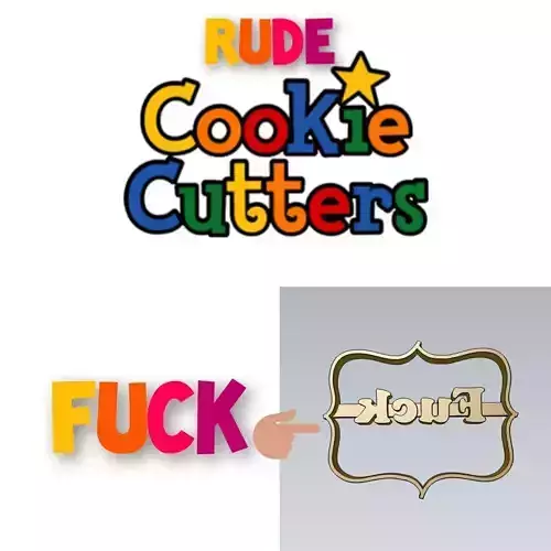 Amazing Fuck Rude Word Cookie Cutter Stamp Cake Decoration 