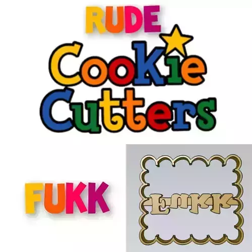 Amazing Fukk Rude Word Cookie Cutter Stamp Cake Decoration 