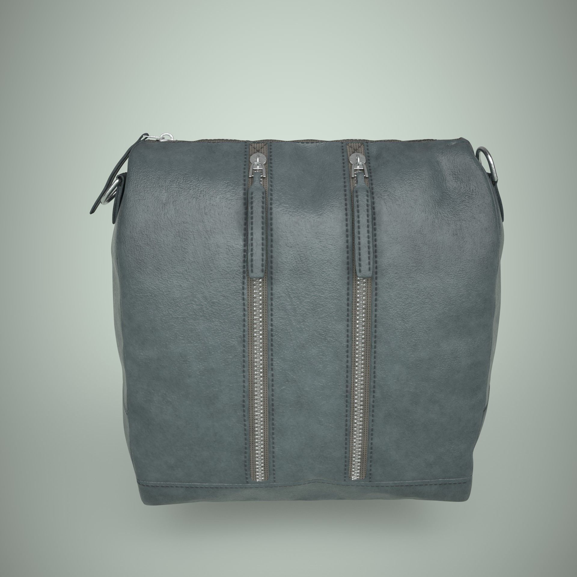 Leather backpack 3D model_4