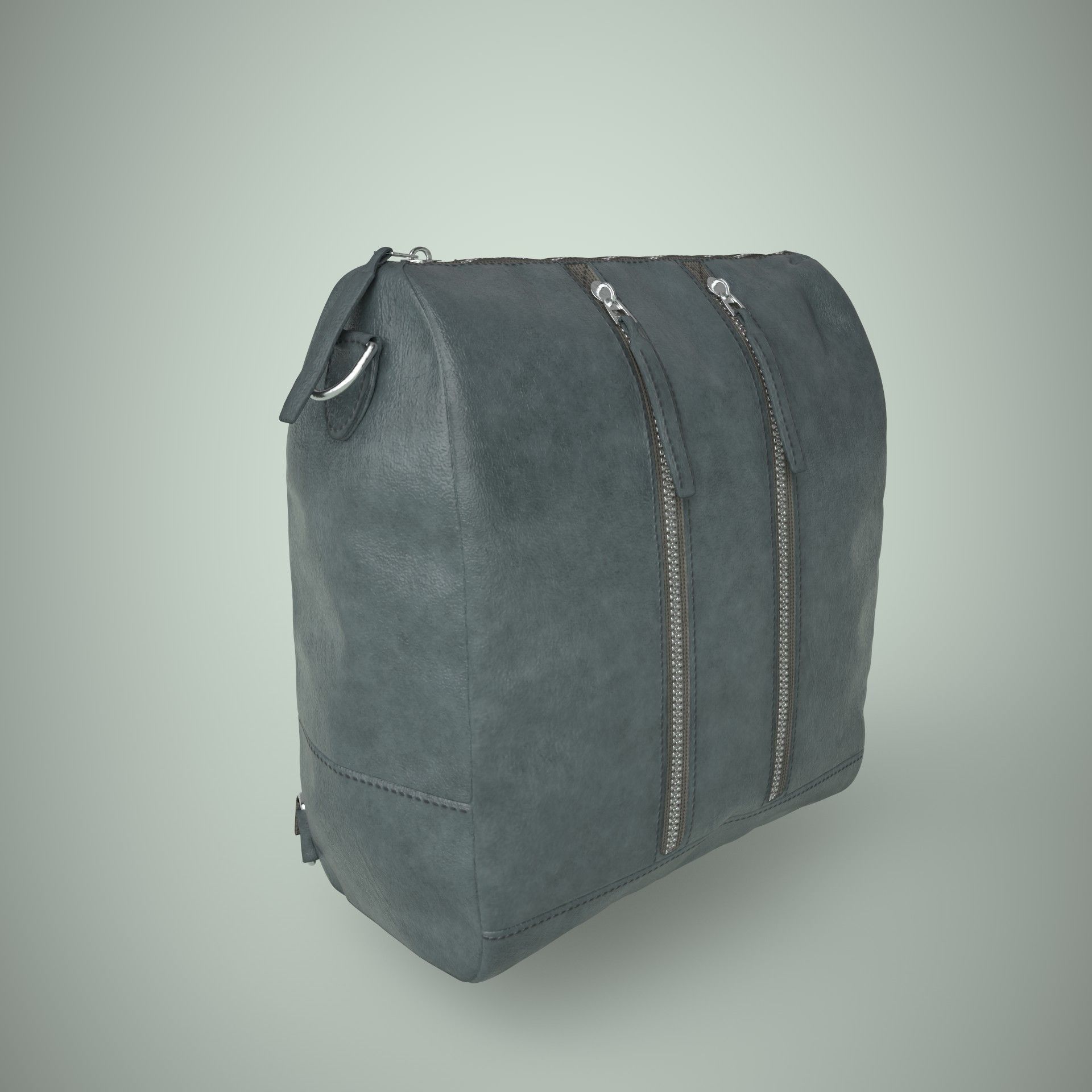 Leather backpack 3D model_6