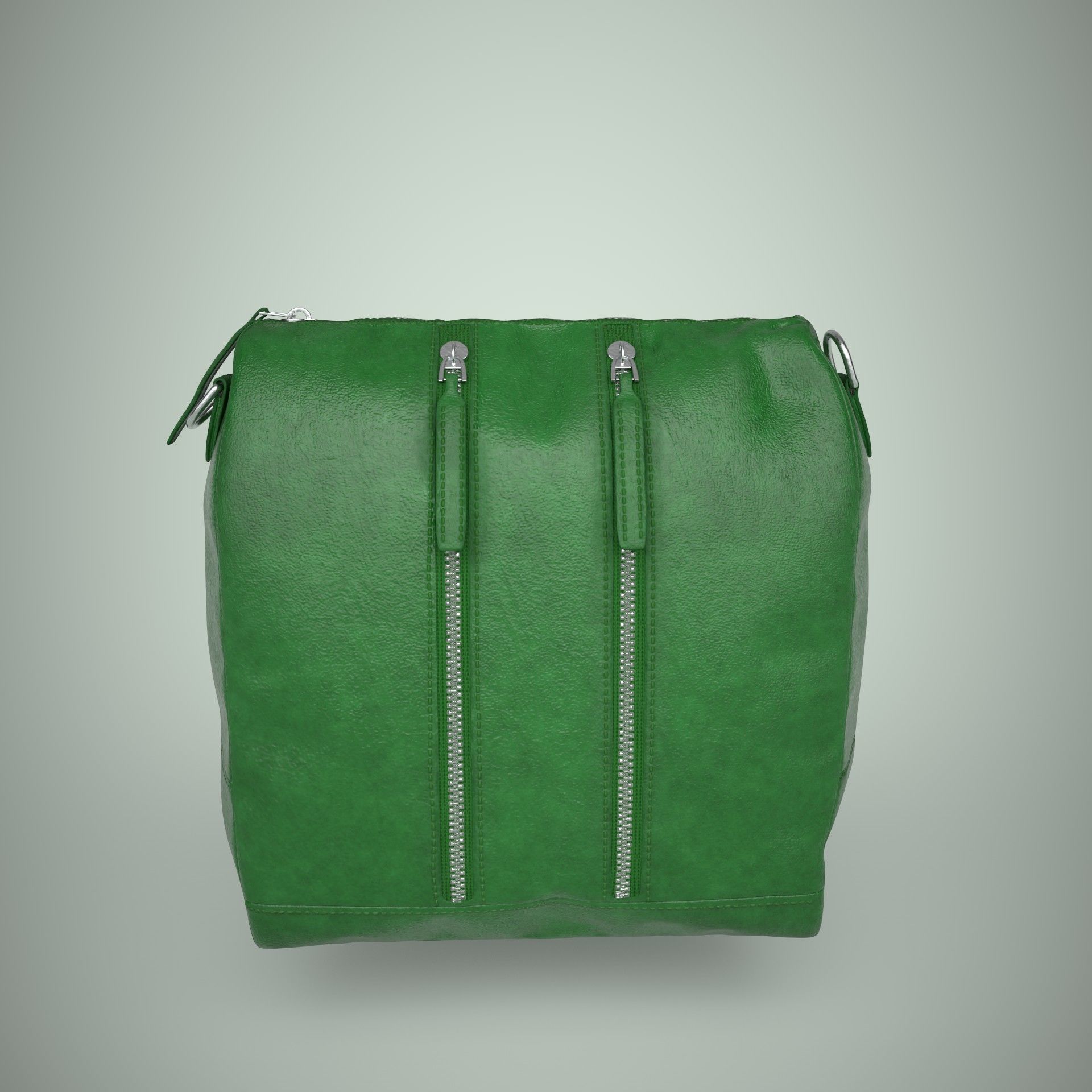 Leather backpack 3D model_9