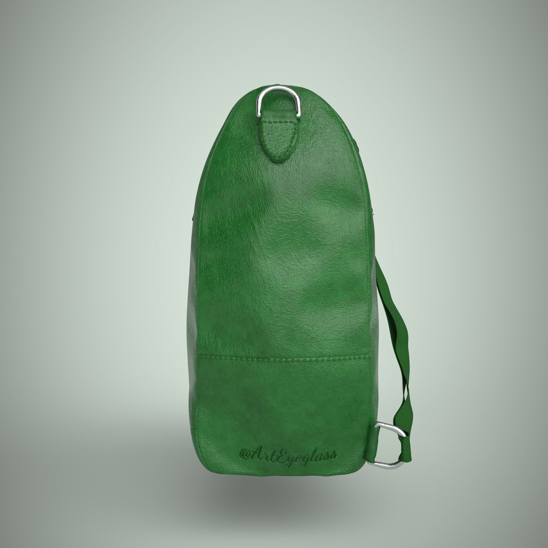 Leather backpack 3D model_12