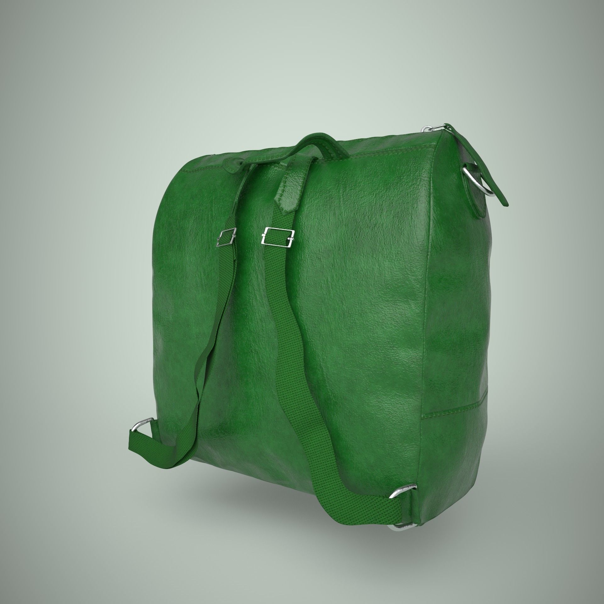 Leather backpack 3D model_10