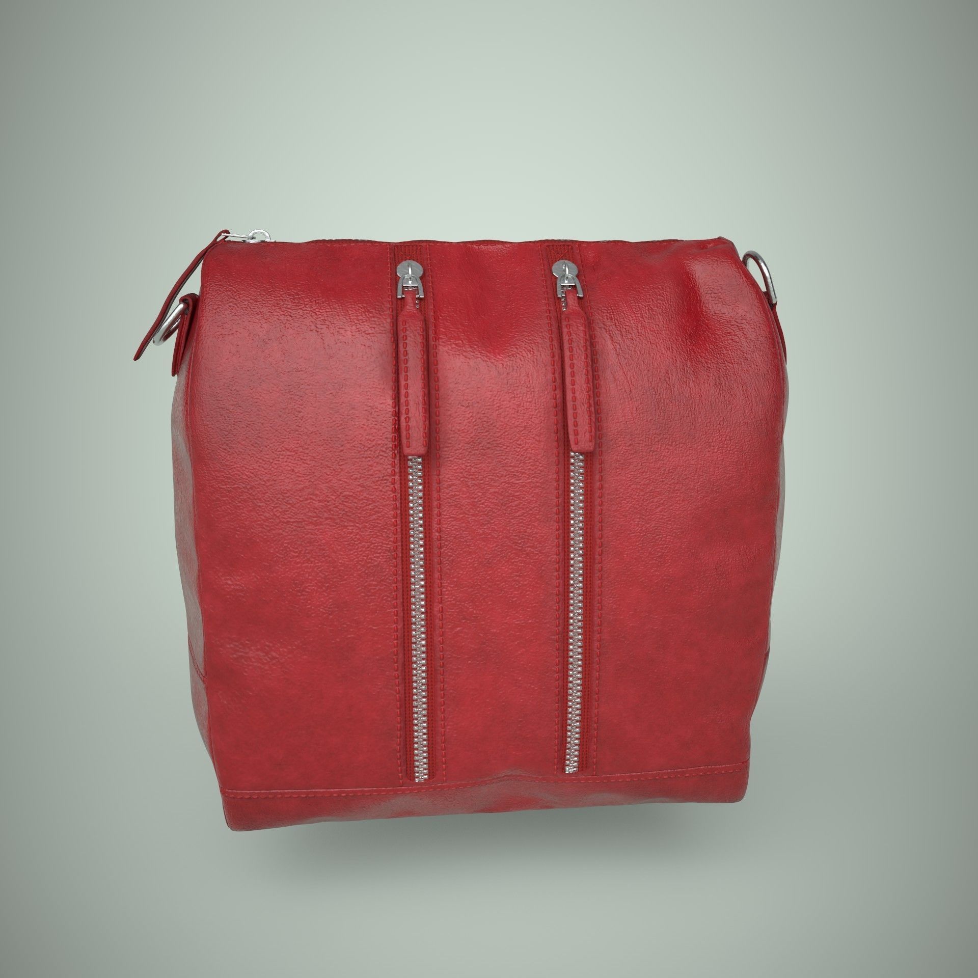 Leather backpack 3D model_13