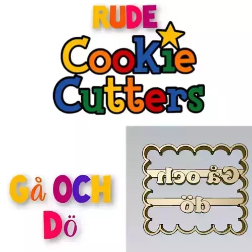 Amazing Ga Och Do Rude Word Cookie Cutter Stamp Cake Decoration 