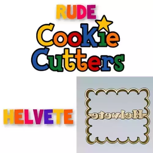 Amazing Helvete Rude Word Cookie Cutter Stamp Cake Decoration 