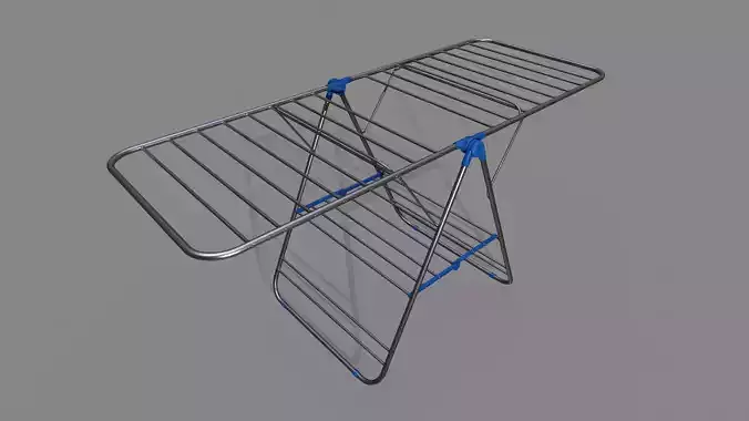 Realistic Indoor Laundry Dryer Rack Pbr Low-poly 3D model