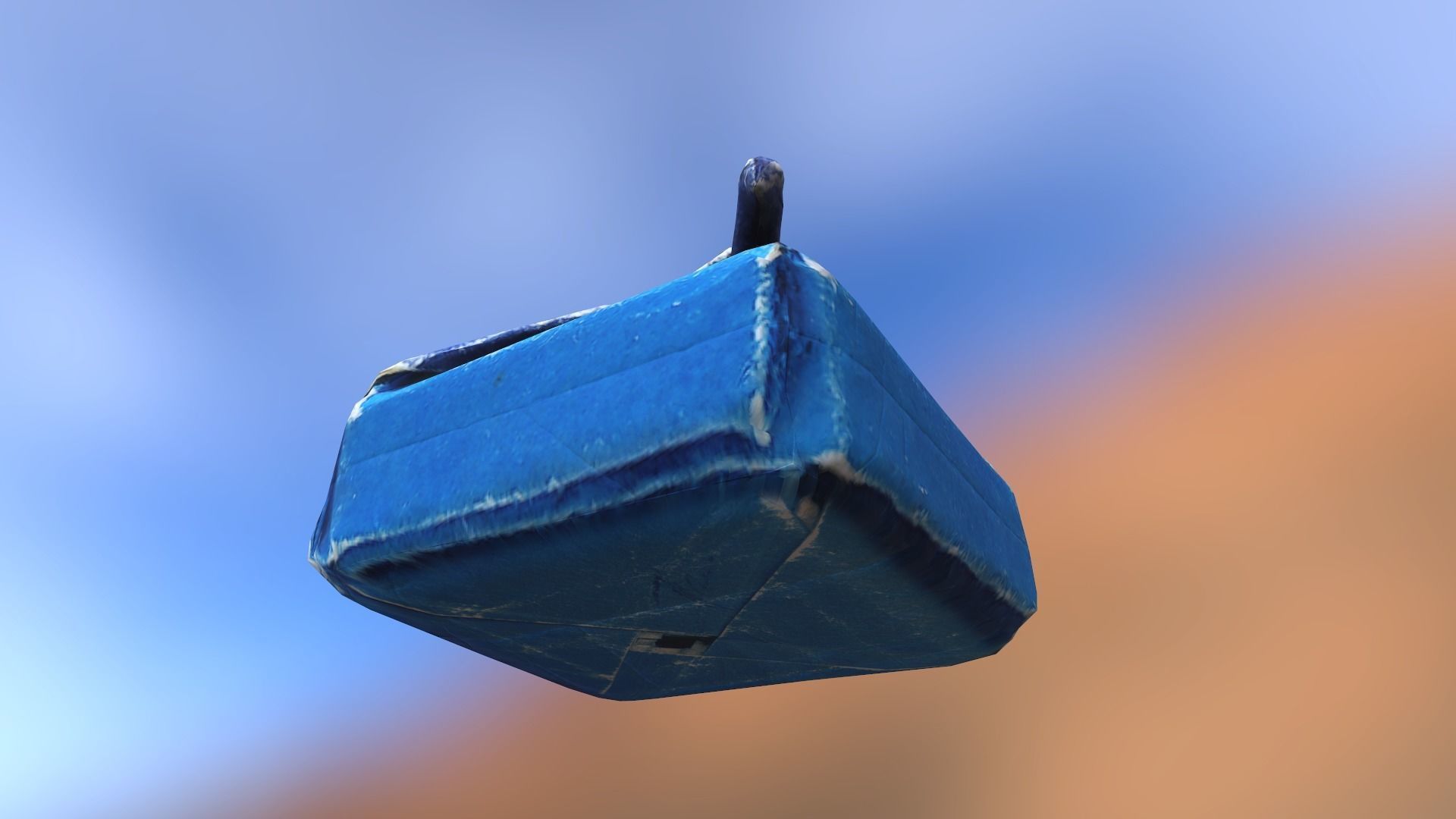 Box with Crane Origami Low-poly 3D model_35