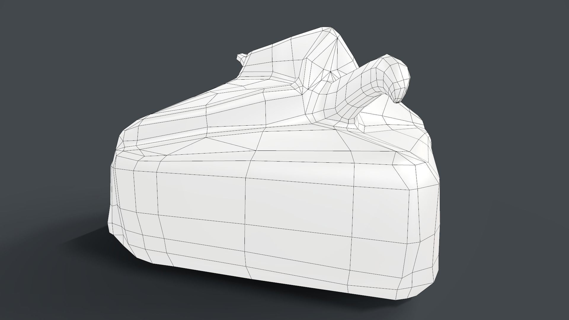 Box with Crane Origami Low-poly 3D model_43