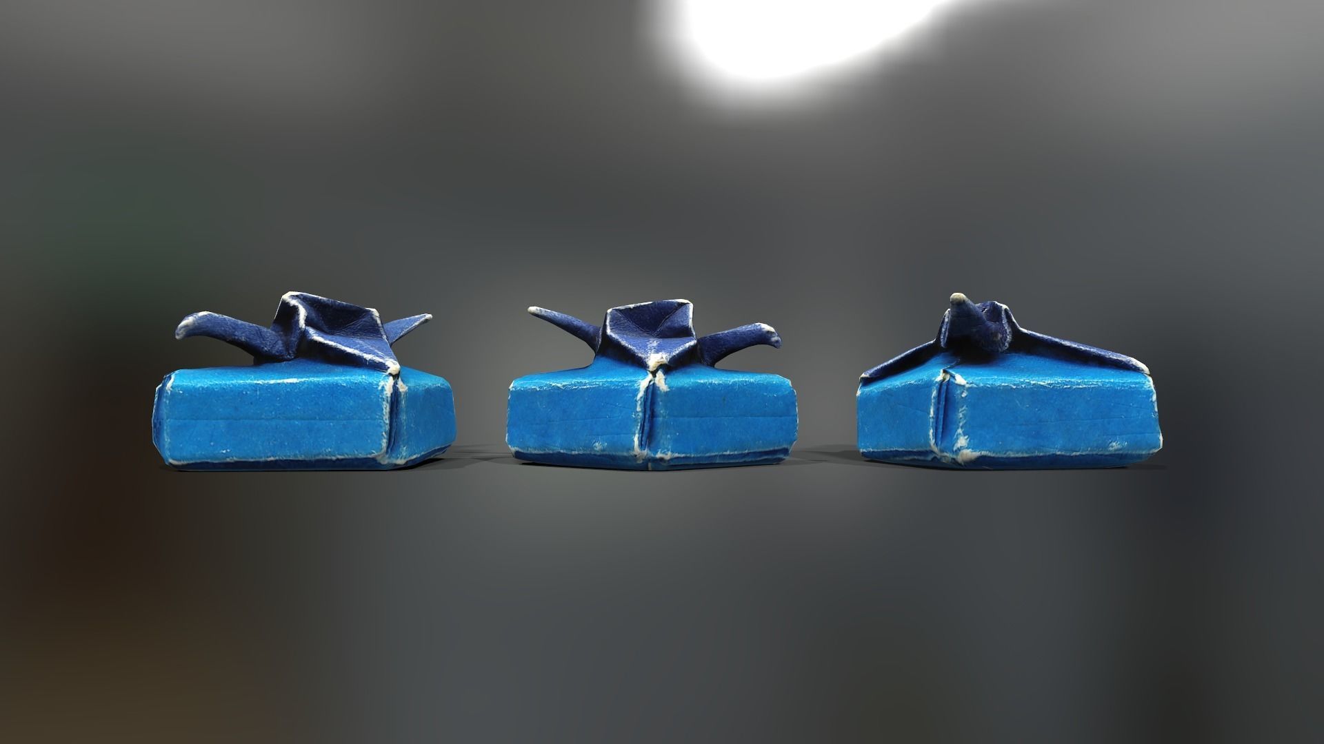 Box with Crane Origami Low-poly 3D model_19
