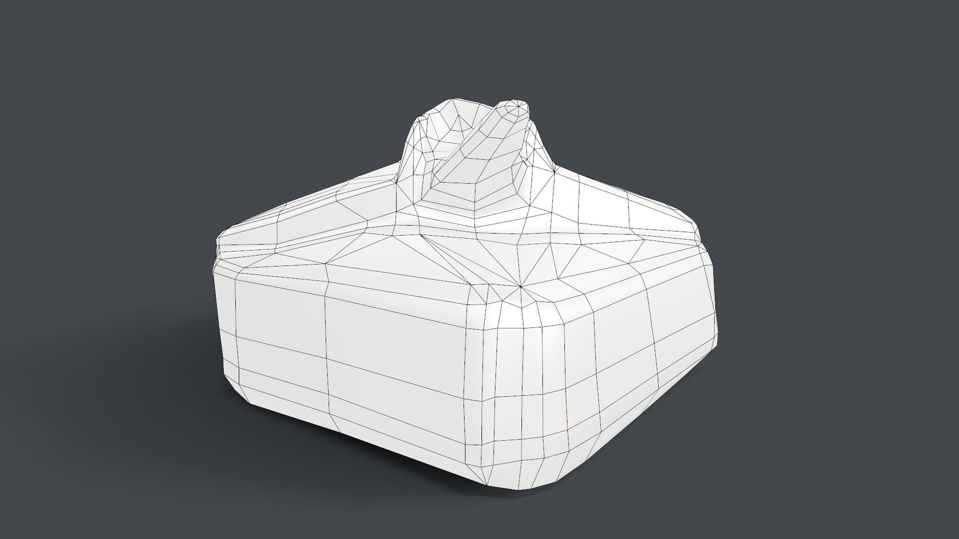Box with Crane Origami Low-poly 3D model_47