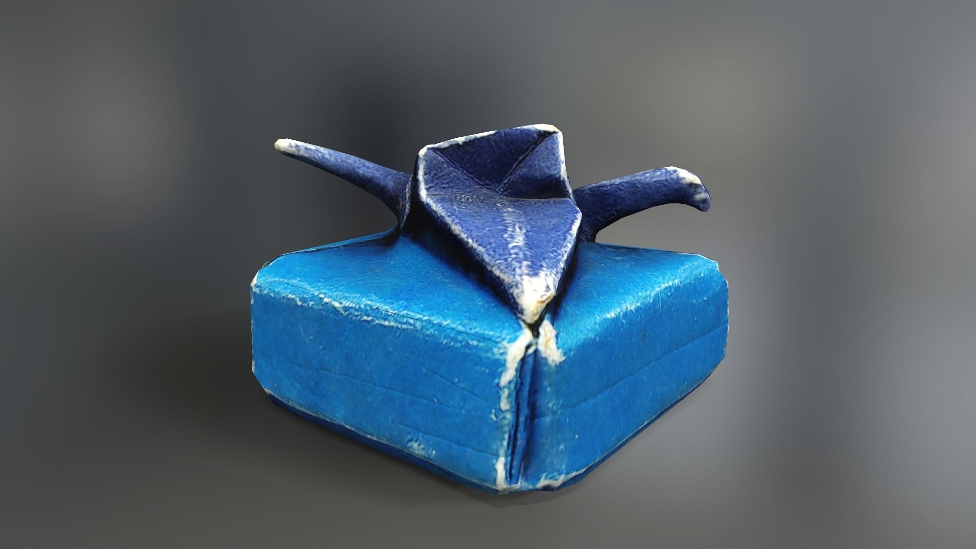 Box with Crane Origami Low-poly 3D model_12