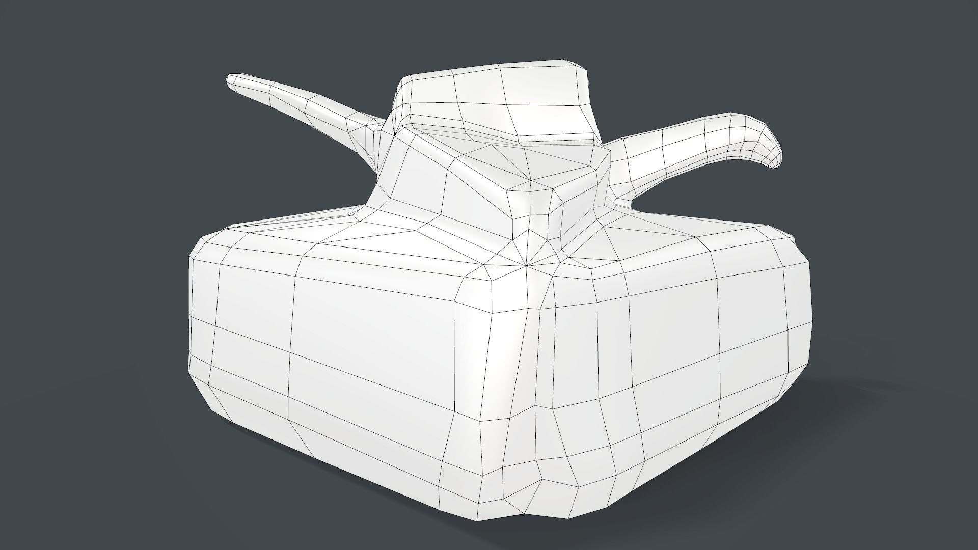 Box with Crane Origami Low-poly 3D model_45