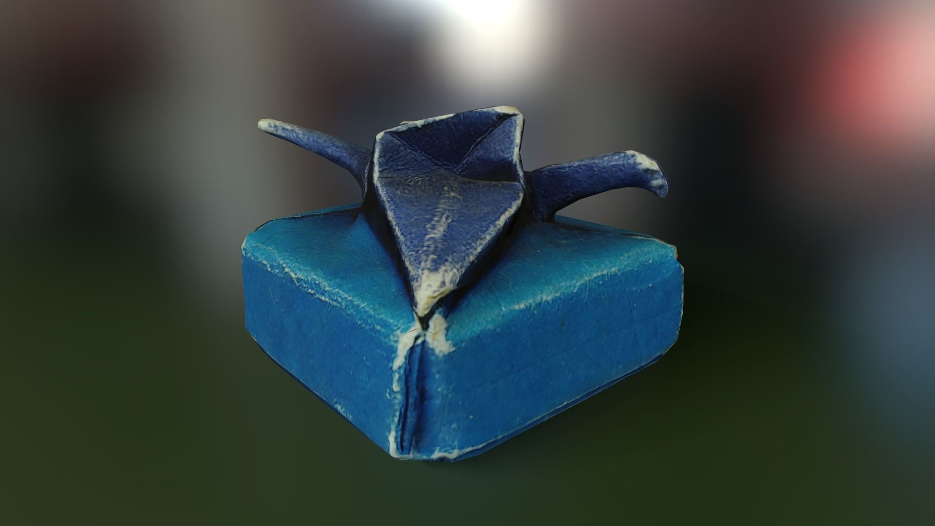 Box with Crane Origami Low-poly 3D model_29