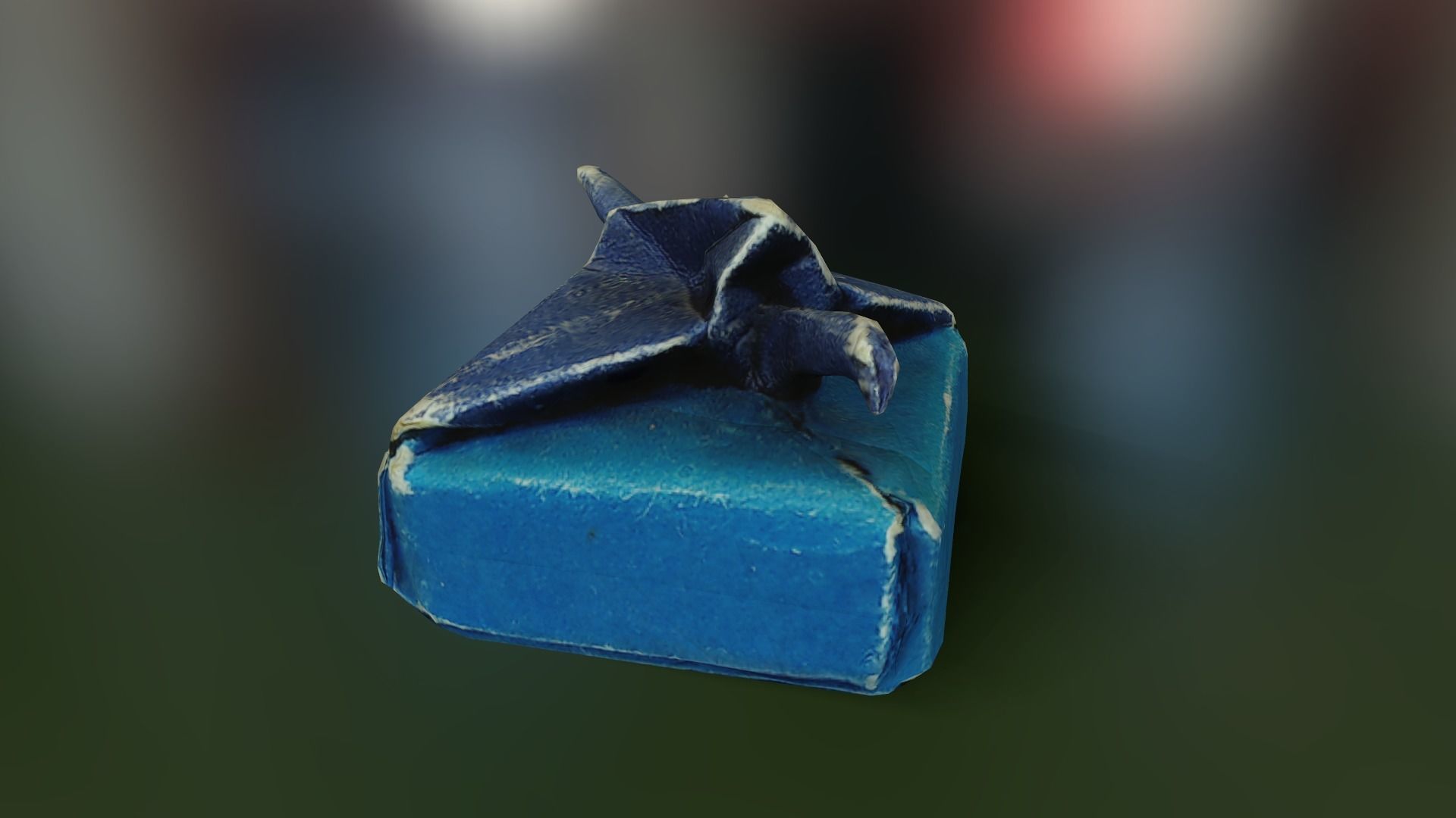 Box with Crane Origami Low-poly 3D model_28