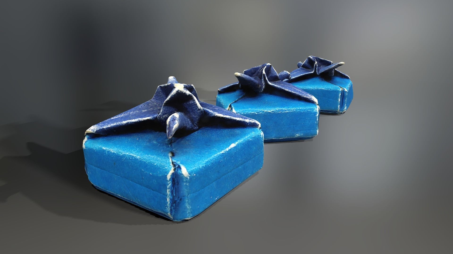 Box with Crane Origami Low-poly 3D model_20