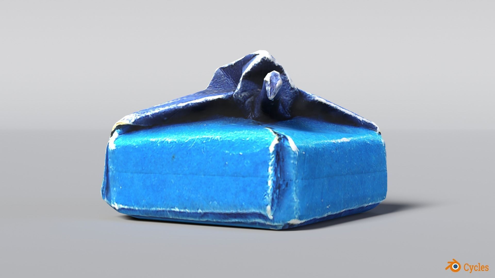 Box with Crane Origami Low-poly 3D model_6