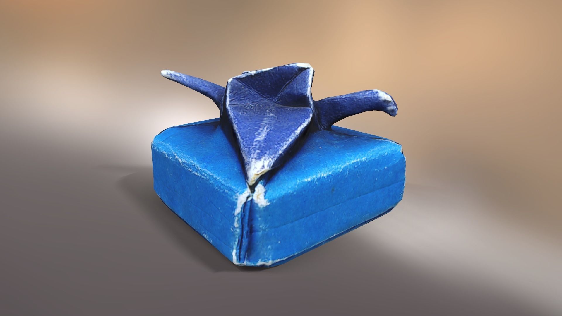 Box with Crane Origami Low-poly 3D model_32