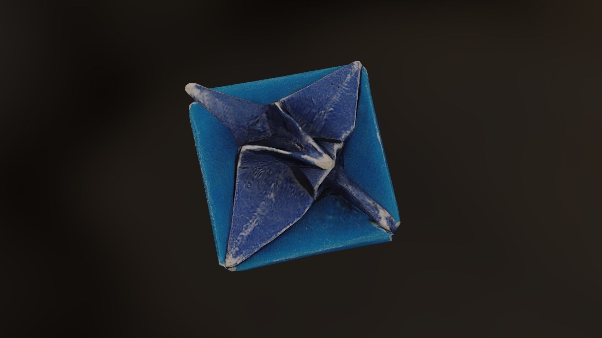 Box with Crane Origami Low-poly 3D model_31