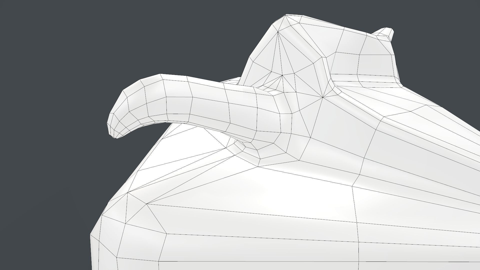 Box with Crane Origami Low-poly 3D model_49