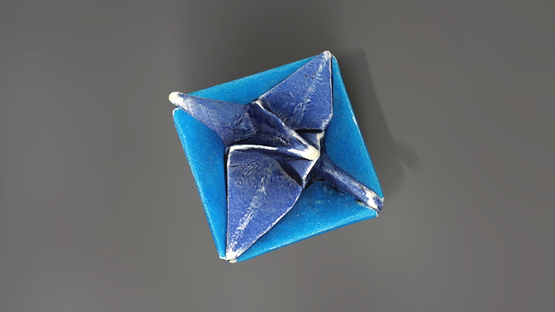 Box with Crane Origami Low-poly 3D model_11
