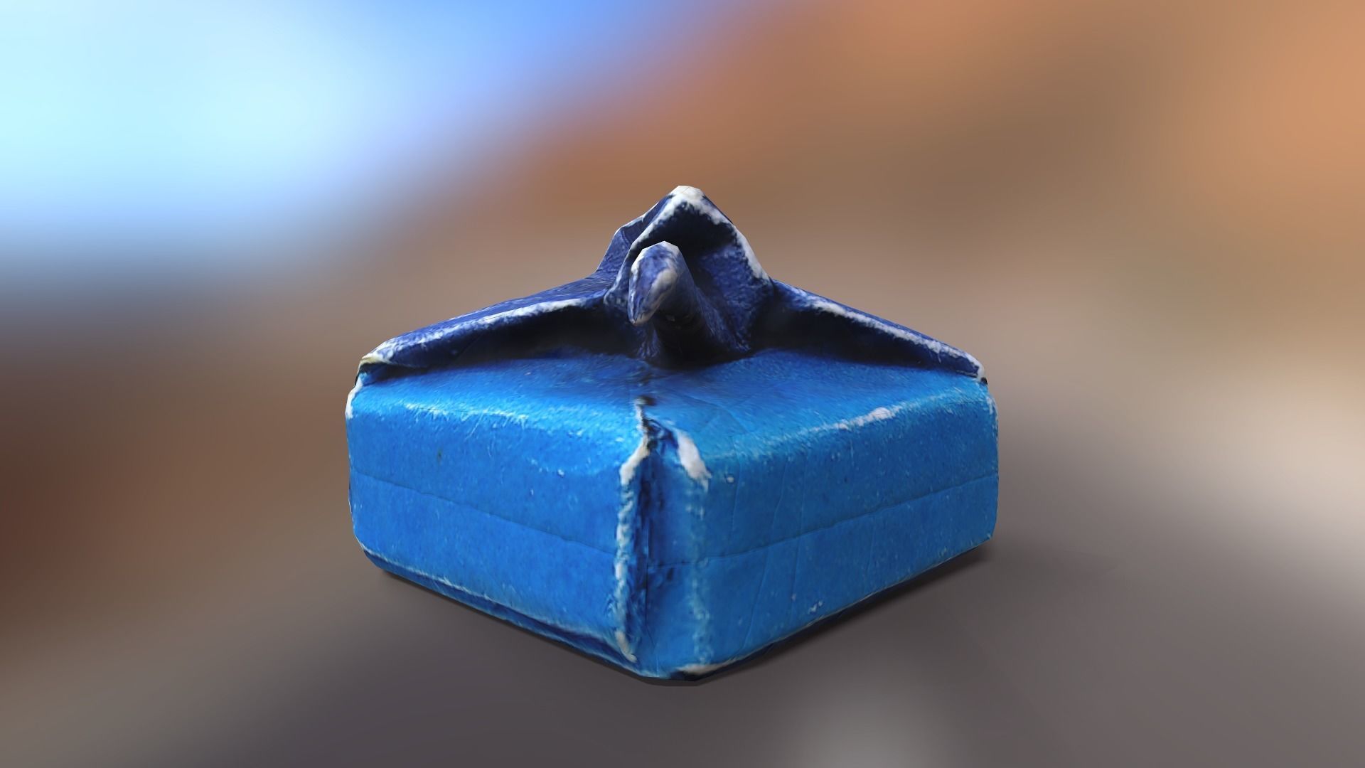 Box with Crane Origami Low-poly 3D model_34