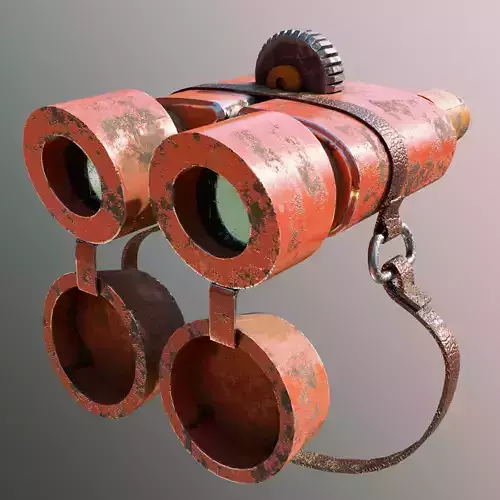 Dirty Binoculars Low-poly 3D model
