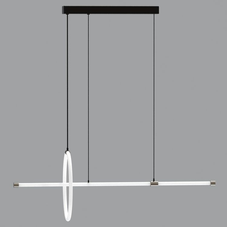 Minimalist Led Ring Suspension Light 3D model_2