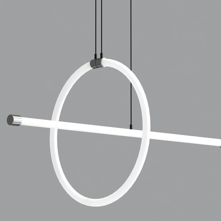 Minimalist Led Ring Suspension Light 3D model_3