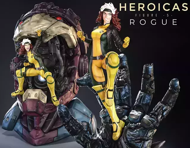 Heroicas - Figure 5 - Rogue - 3D print model STL