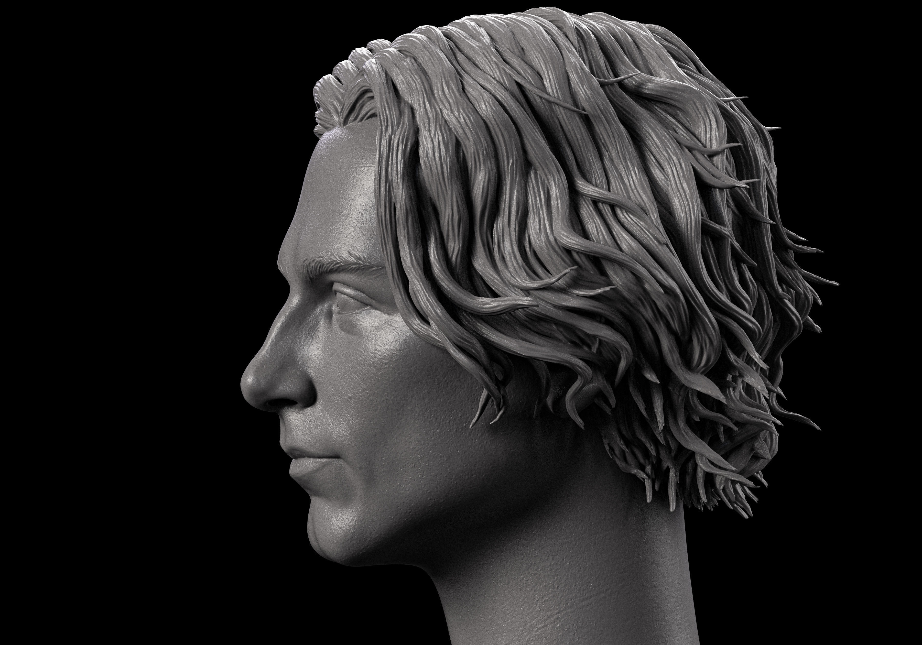 Timothee Chalamet Head 3D print model_2