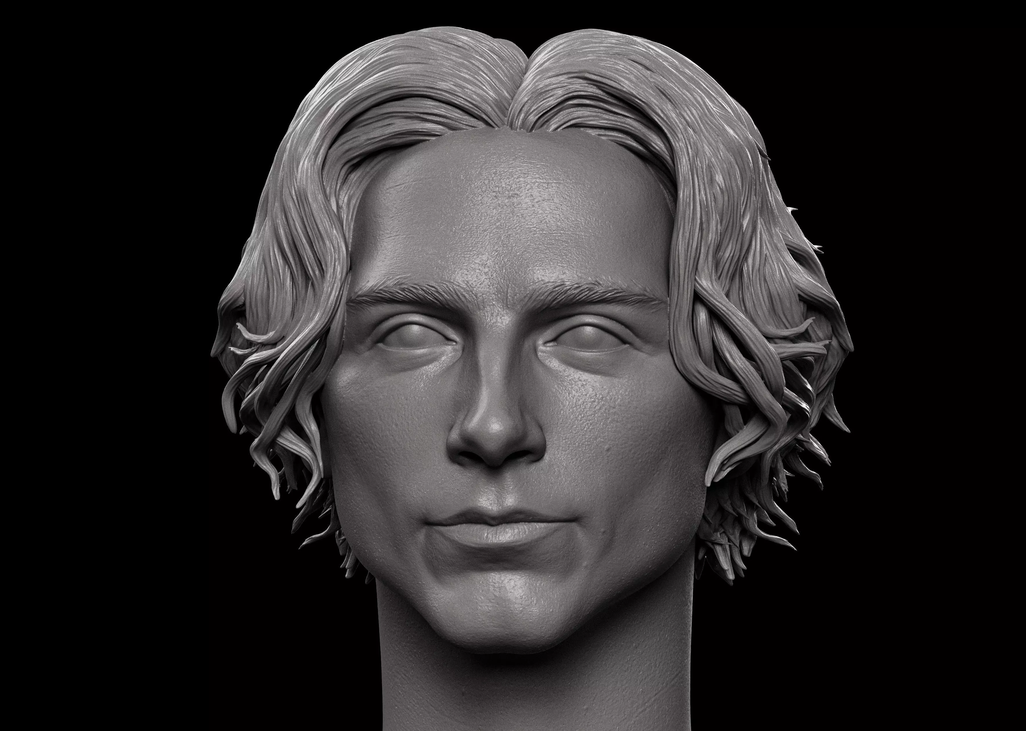 Timothee Chalamet Head 3D print model_0