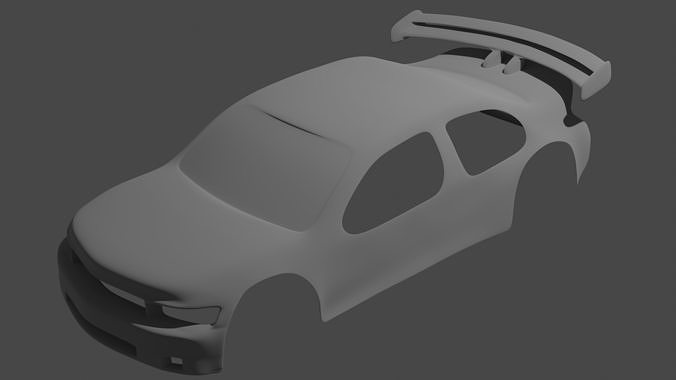 high poly car body ready for 3d printing 3D print model