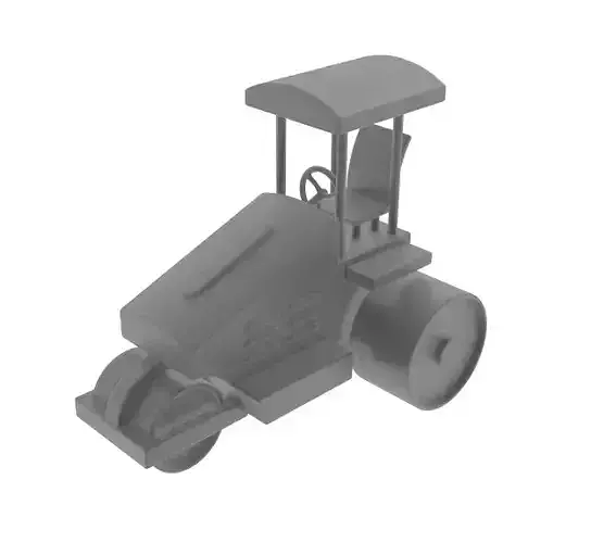 Road Roller Machine Low-poly 3D model