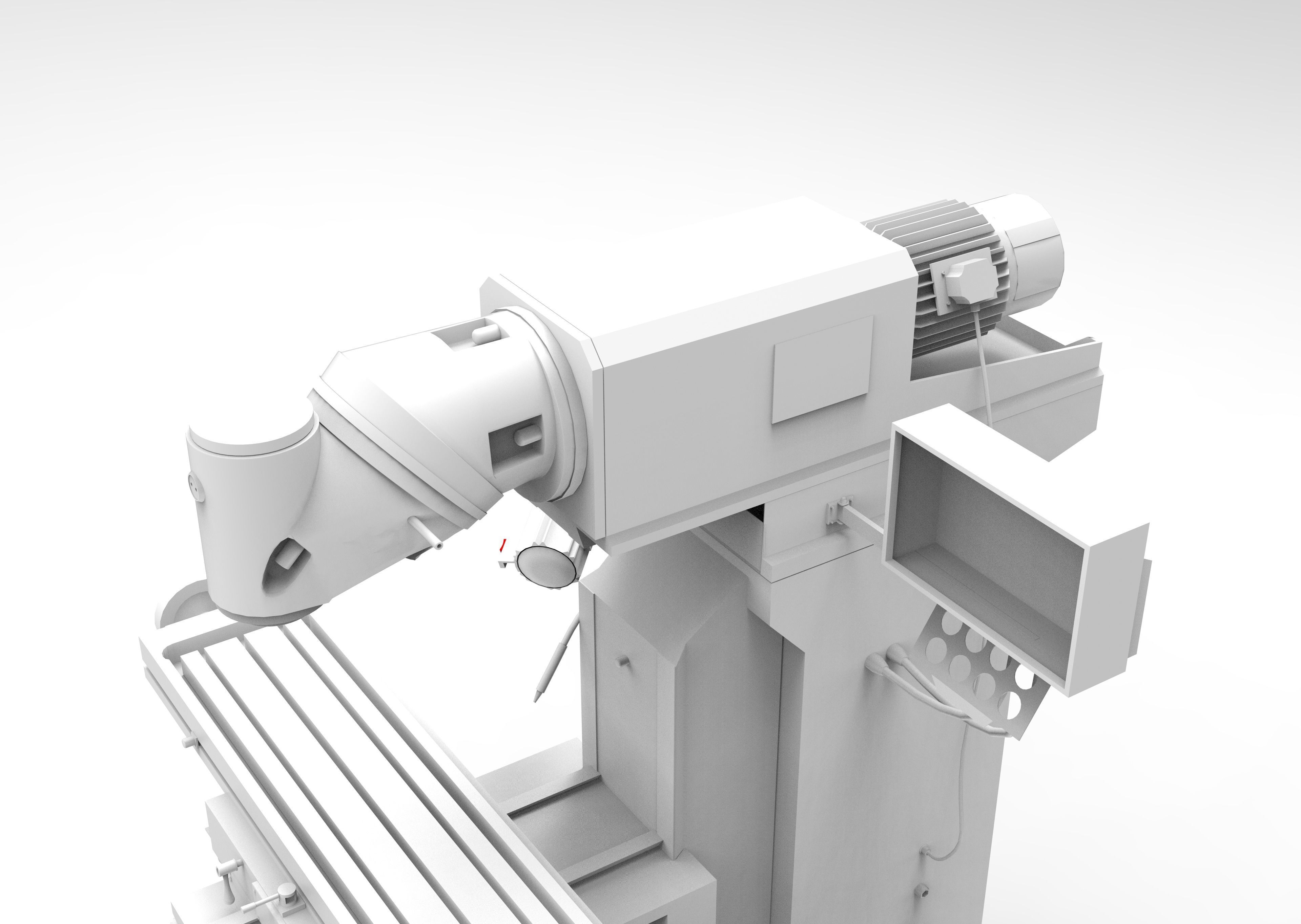 Milling Machine VR  Low-poly 3D model_11