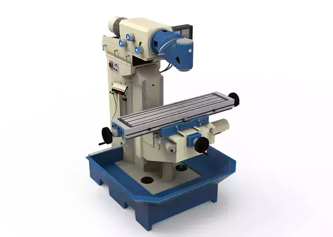 Milling Machine VR  Low-poly 3D model