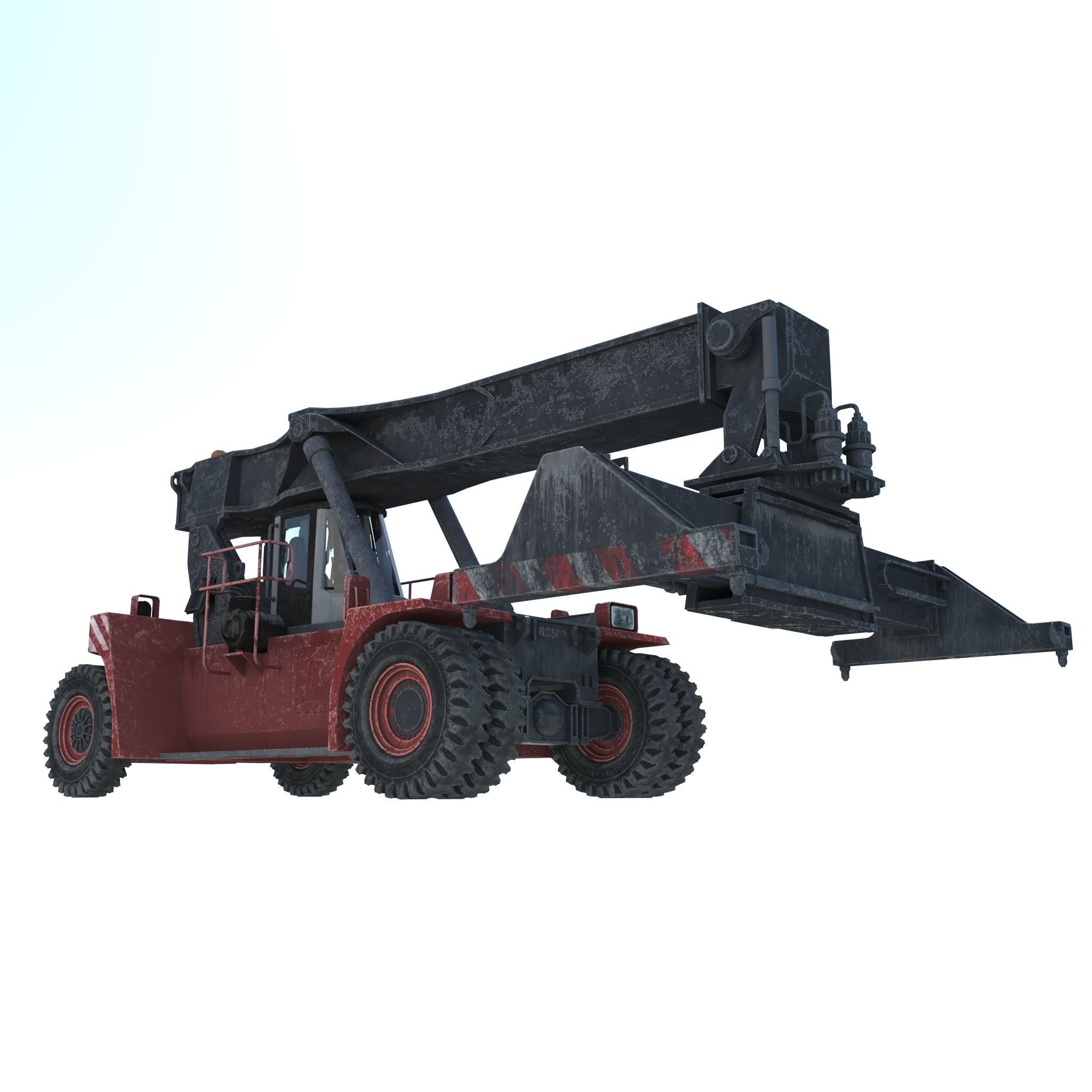Container Loader Low-poly 3D model_9
