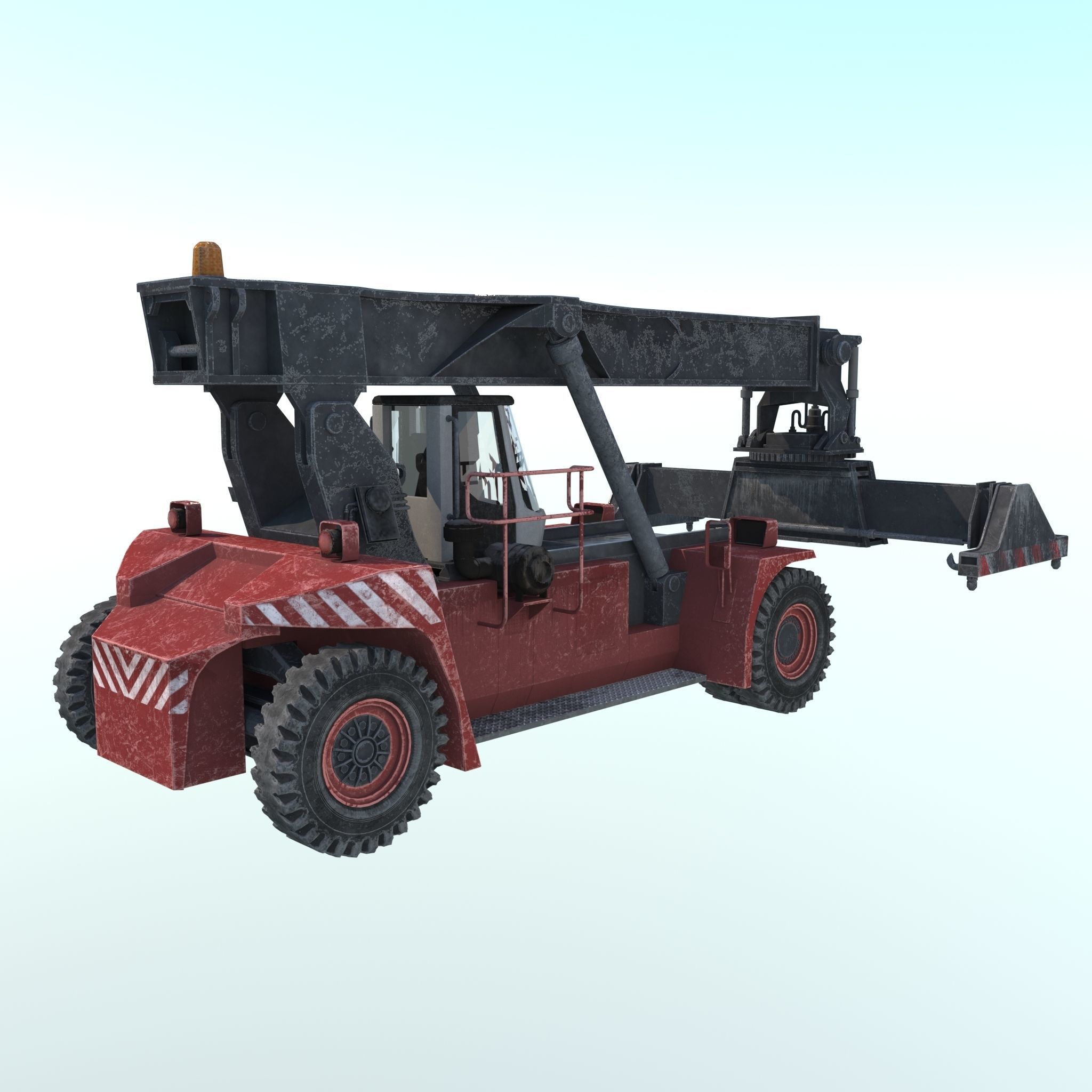 Container Loader Low-poly 3D model_8
