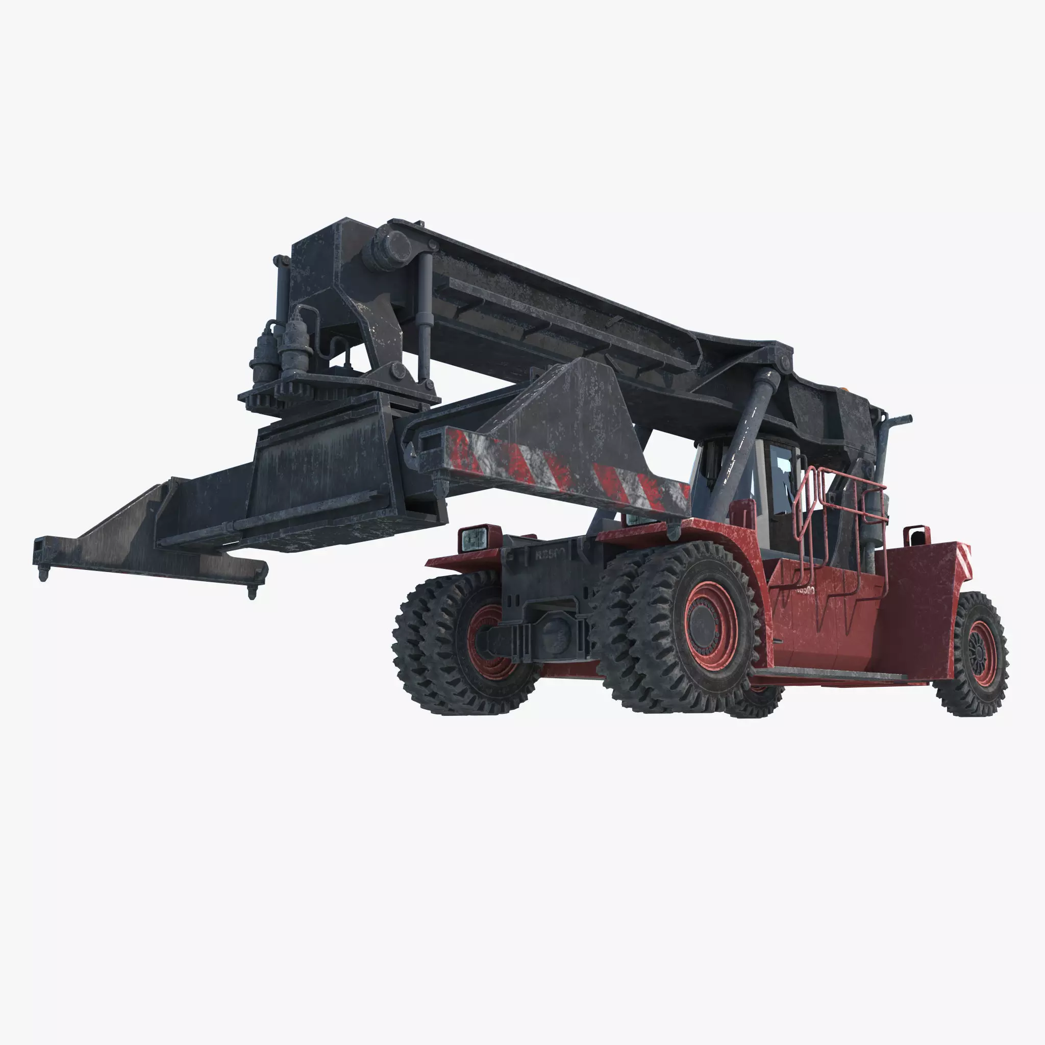 Container Loader Low-poly 3D model_0