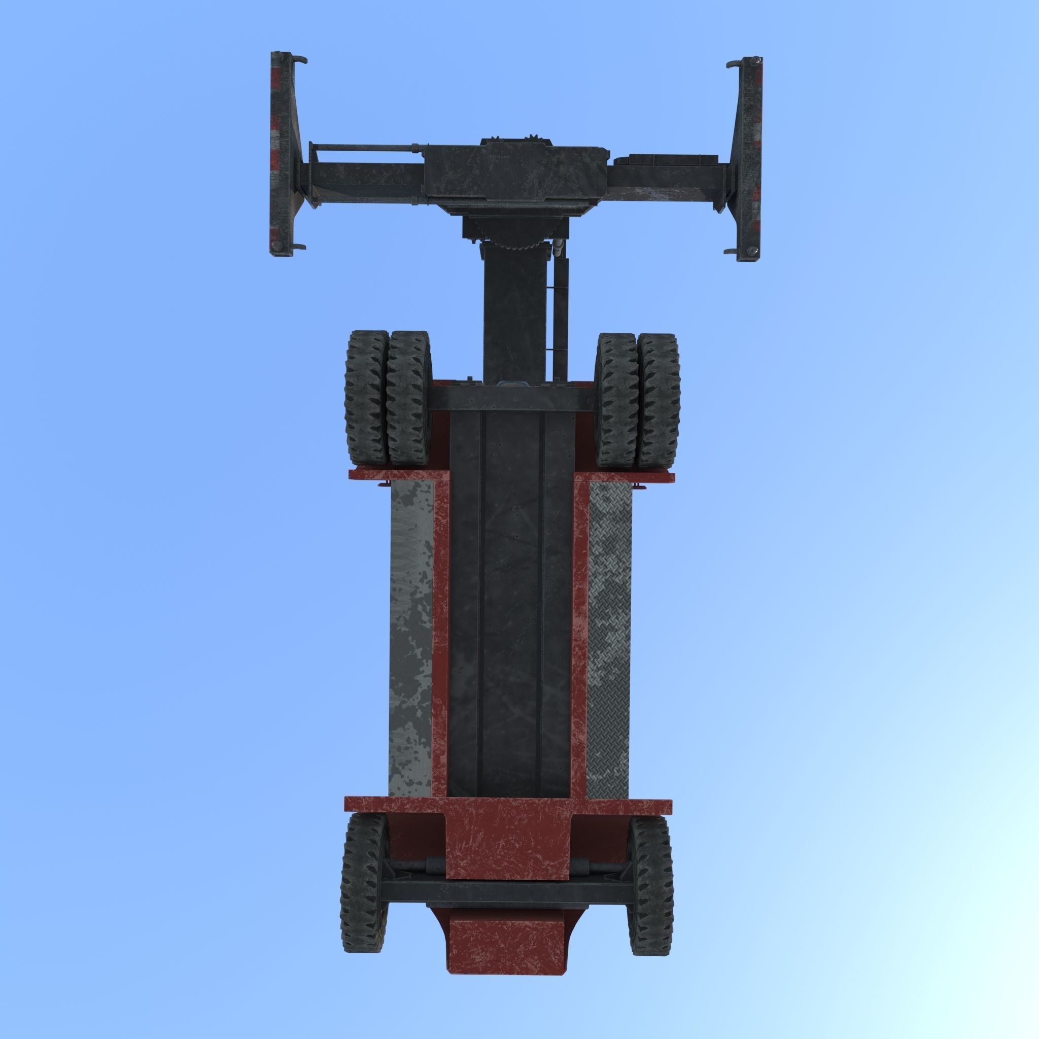 Container Loader Low-poly 3D model_11