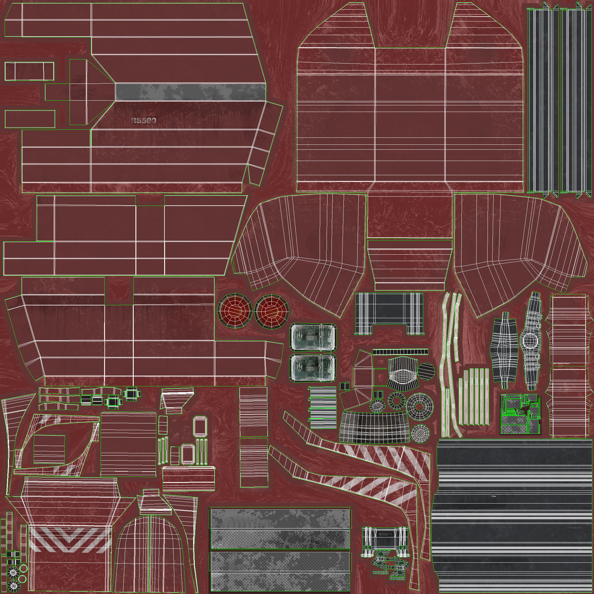 Container Loader Low-poly 3D model_2