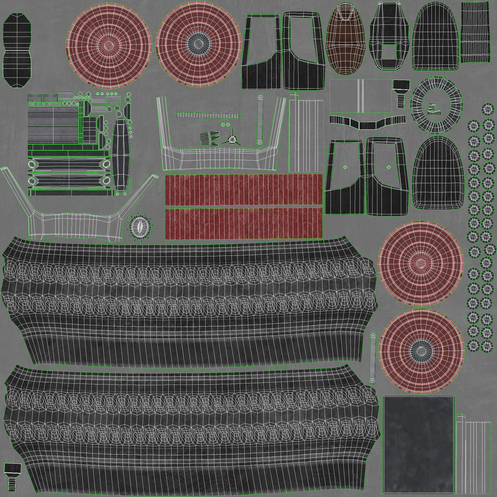 Container Loader Low-poly 3D model_3