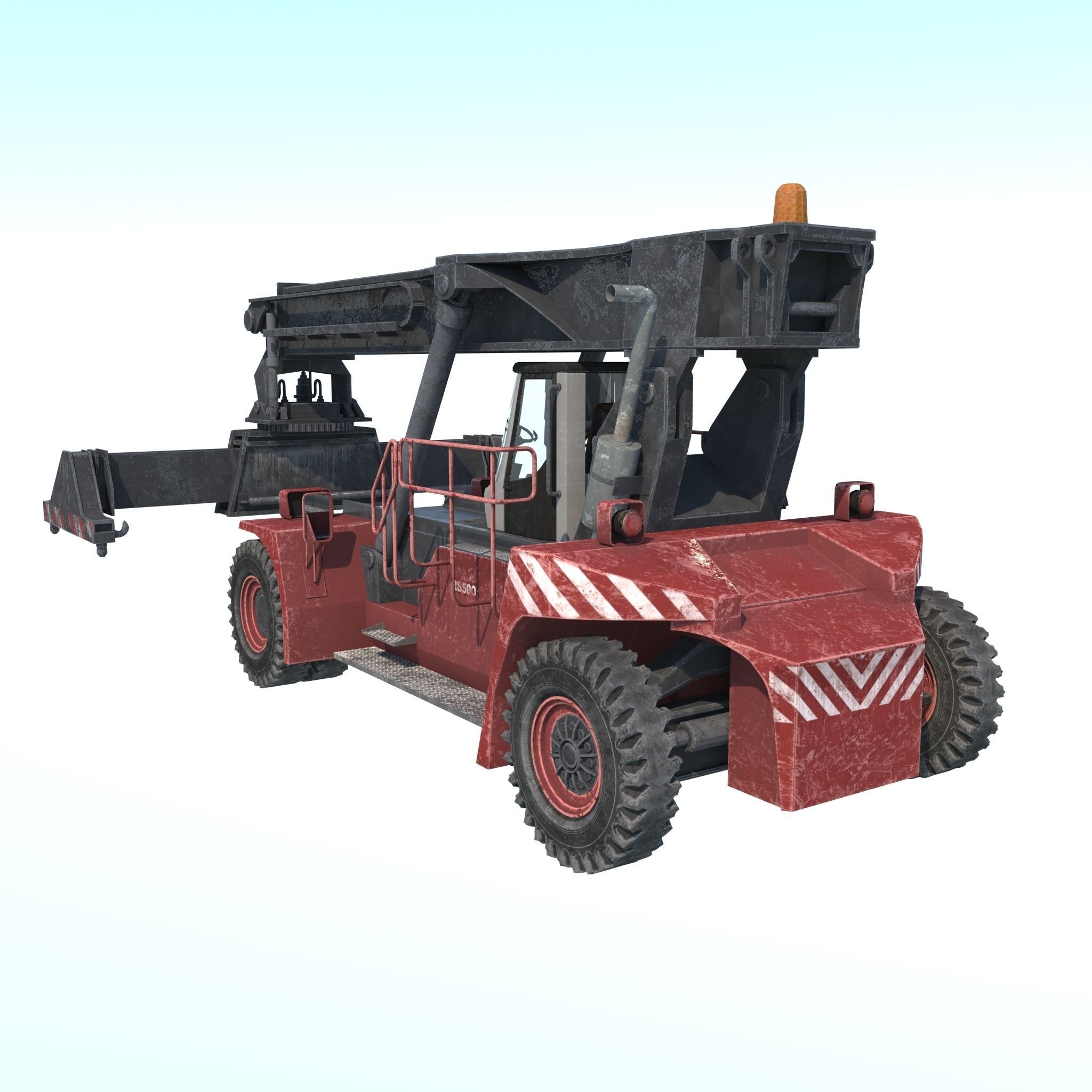 Container Loader Low-poly 3D model_7