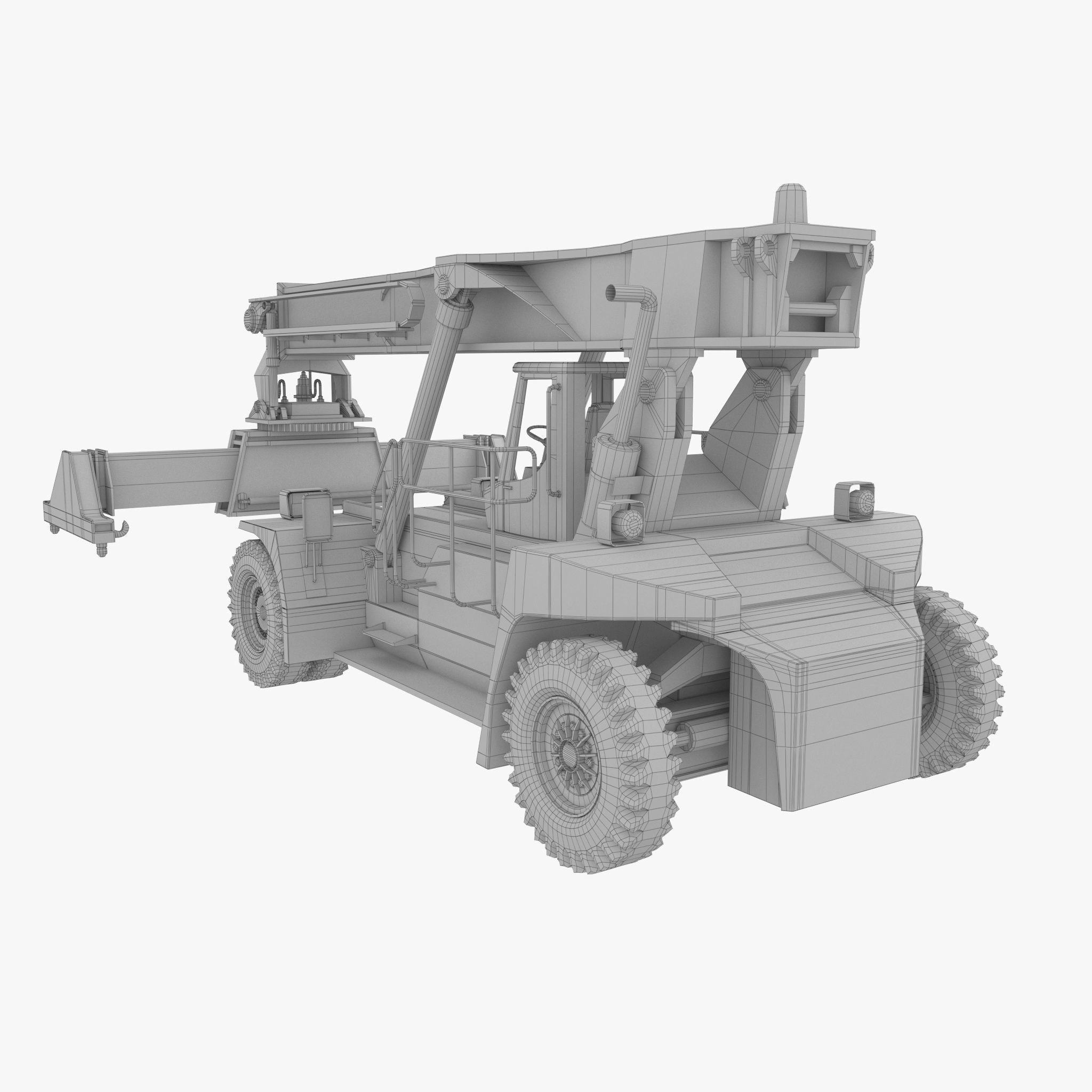 Container Loader Low-poly 3D model_6