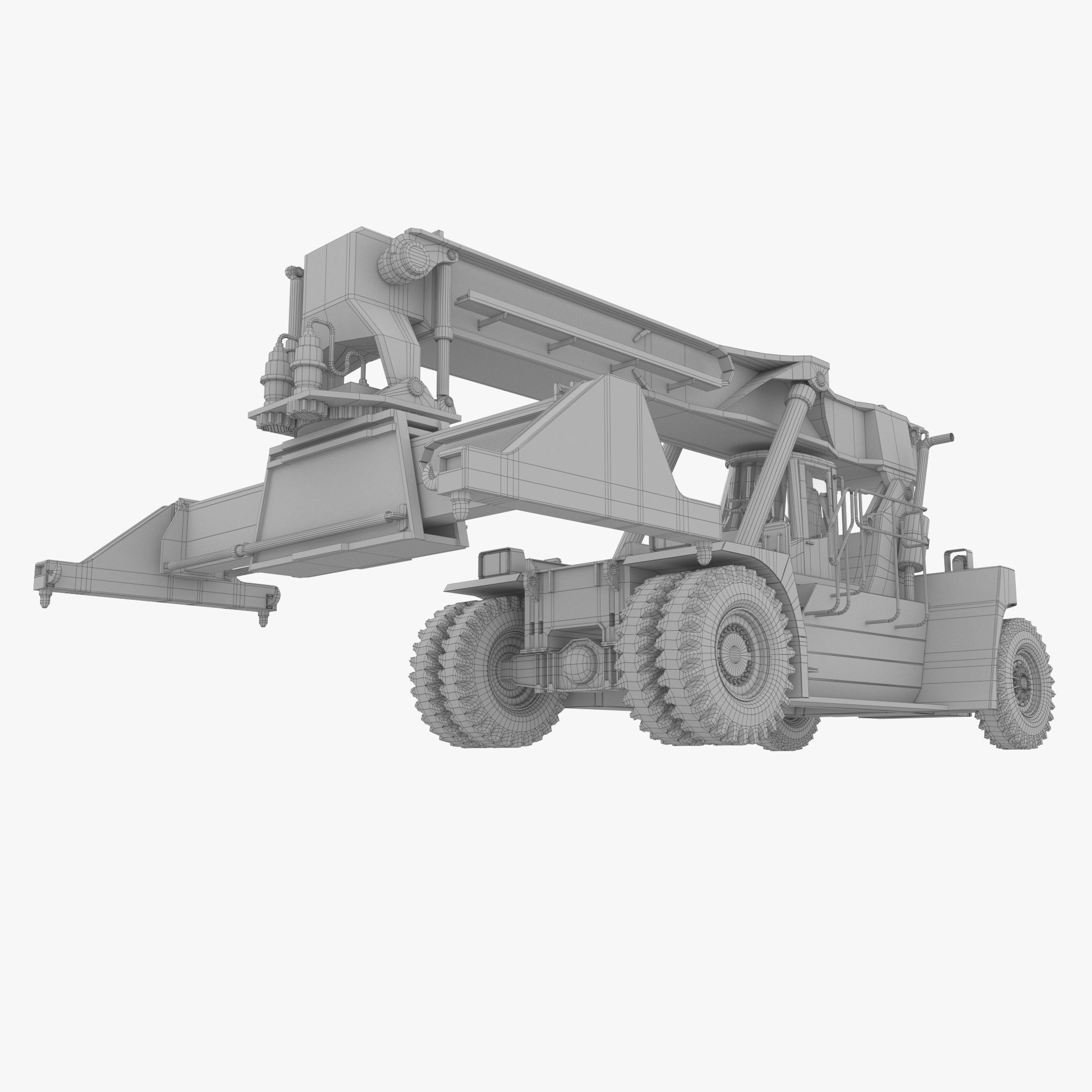 Container Loader Low-poly 3D model_5