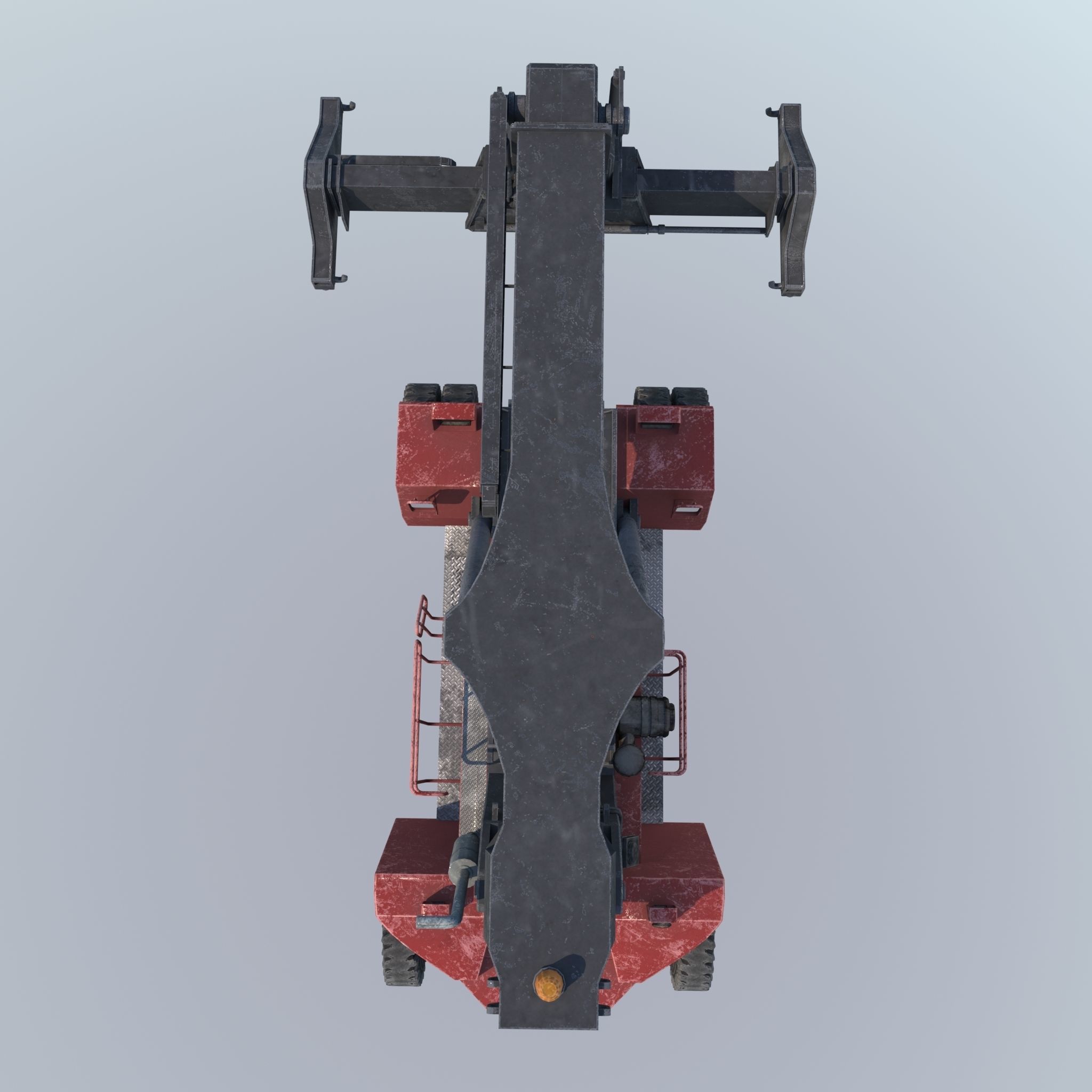 Container Loader Low-poly 3D model_10