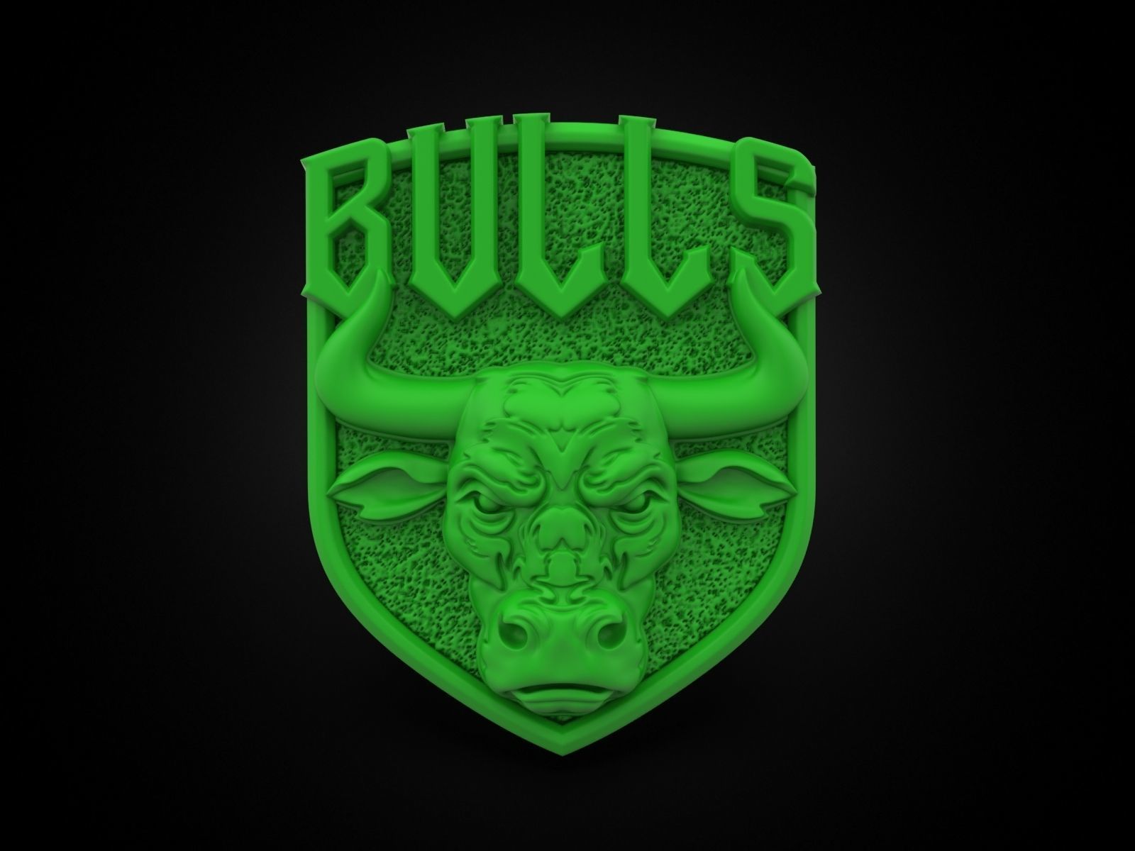 Ring bull head 3D print model_12