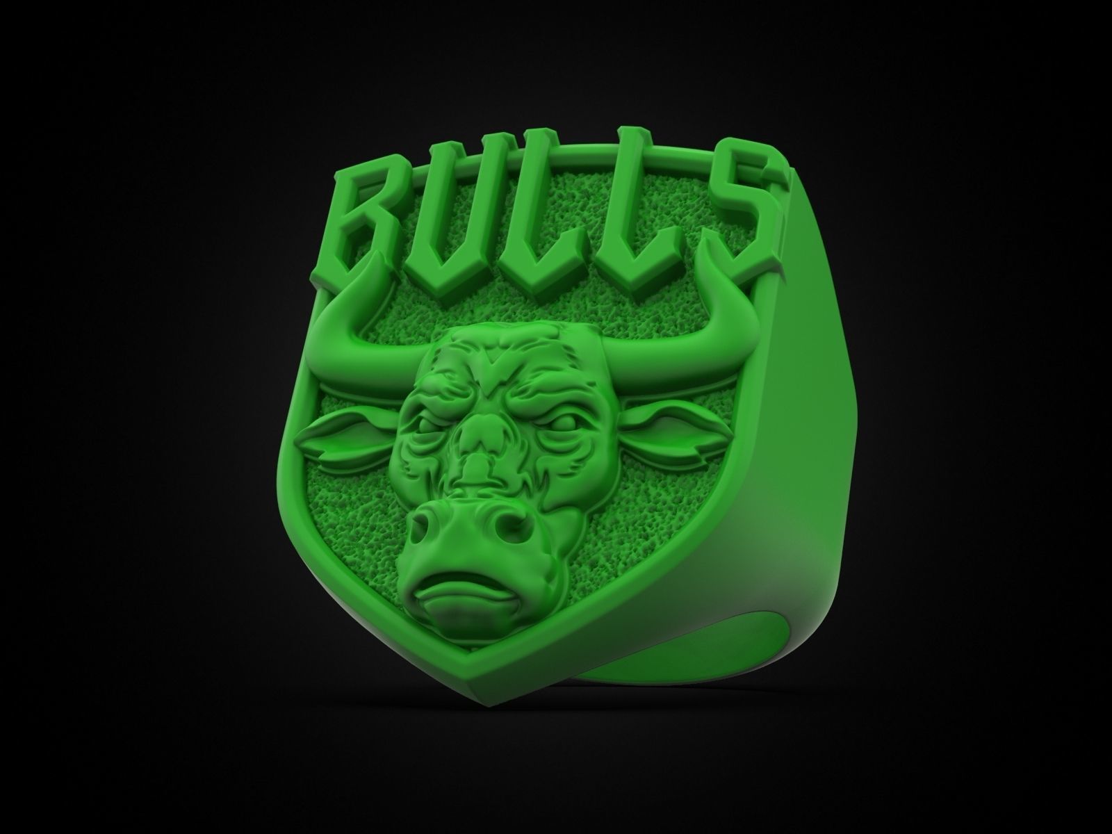 Ring bull head 3D print model_11