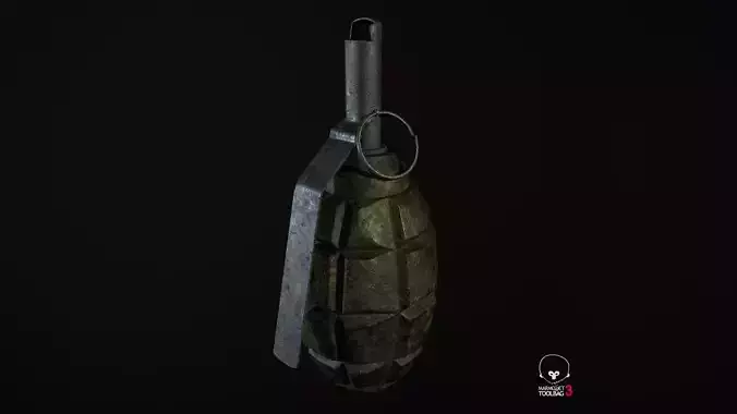 Grenade PBR Low-Poly Game Ready